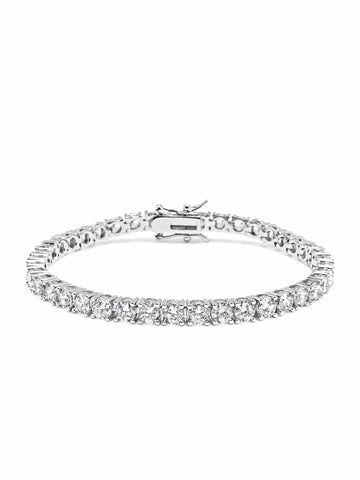 Nialaya Men's Bracelet Tennis Bracelet with Silver Tennis Bracelet with Silver
